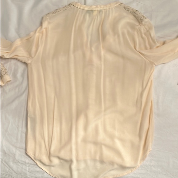 Massimo Cream Tie Front Lace Blouse - Picture 3 of 12